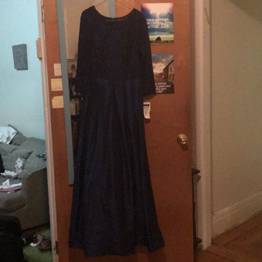 Navy long gown